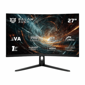 Monitor Curvo Gaming Panel VA, 27 Pulgadas Curvo, Resolución:1920x1080 FHD 1500R Frecuencia: 240 Hz