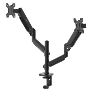 Soporte Doble Monitor ENFORCE MOTION SM728  ACTECK Soporte Articulado para Doble Monitor con Ajuste de Altura y C-Clamp