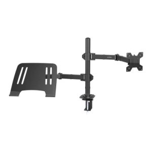 Soporte Doble Para Monitor/Laptop  ENFORCE ZONE SM525  ACTECK Soporte Doble Articulado para Monitor/Laptop con Altura Ajustable con C-Clamp