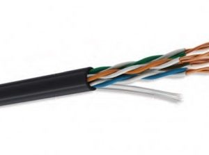 Cable UTP CAT5e para exterior , 4 pares, bobina de 305 mts, 100% cobre, color negro