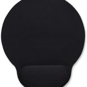 434362 Mouse Pad con Descansa Muñecas,el material de gel promueve la posición adecuada de la mano y la muñeca, Color negro