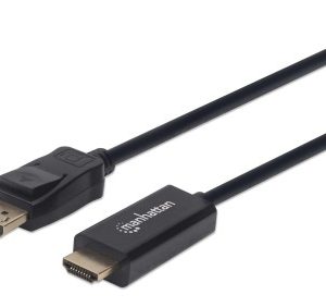 152679 Cable DisplayPort Macho a HDMI Macho, 1.8 m, negro; resoluciones de video Full-HD hasta 1080p a 60Hz