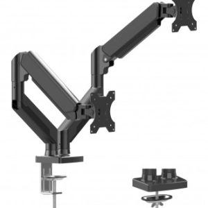 Brazo Articulador Para Dos Monitores Naceb (NA-0214), Brazo Articulador Para Dos Monitores Na-0214 Negro Dsa2102