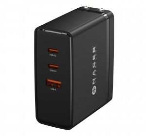 NACEB CARGADOR DE PARED GaN USB-A + USB-C + USB-C 100W NA-0145