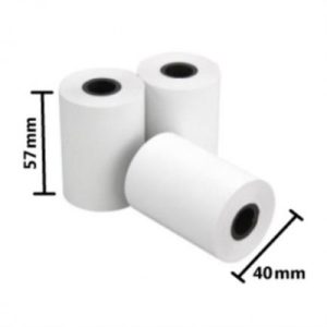 Rollo de Papel Nextep Térmico NE-528 57x40 mm c/10 piezas gramage 55 y  largo 14m+5% impresión color negro