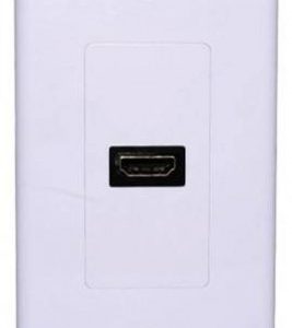 TAPA - FACEPLATE DE 1 PANEL CON JACK HDMI HEMBRA, UNIVERSAL, STANDARD, BLANCO, BROBOTIX 163225