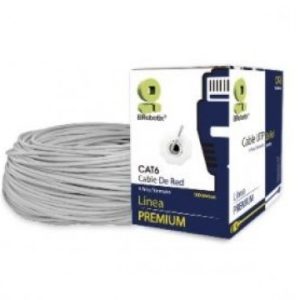 Bobina UTP, CAT6, 100 m, Interior, Gris, CCA, BROBOTIX 062410