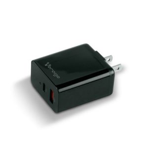 Cargador para pared. Vorago AU-350-BK negro. quick charge/ cargador de pared / Negro. Quick charce 3.0A PD 20w USB A y tipo C negro
