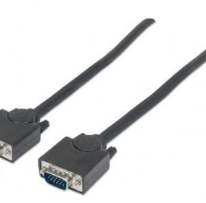 311748 Cable SVGA HD15 macho a HD15 macho, de 3.0m Color Negro, Completamente blindado para reducir la interferencia EMI.