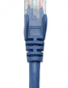 Cable de red UTP, Cat6, .5m (1.5ft), 100% Cobre, Contactos chapa de oro, Cable Patch Azul INTELLINET 342568