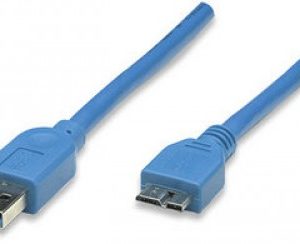325424 Cable para Dispositivos USB Micro-B de SúperVelocidad; USB 3.2 Gen 1, A Macho/ SuperSpeed Micro-B Macho, 5 Gbps, 2 m, Azul