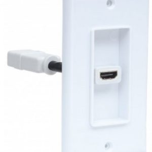 771719 Placa de pared HDMI de un puerto, Compatible con cajas de montaje de distribución sencilla, ranuras y cajas montadas en pared.