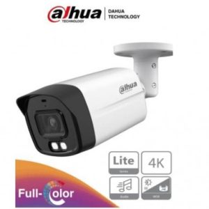 DAHUA HAC-HFW1809TLM-A-LED - Camara Bullet 4k Full Color/ 8 Megapixeles/ Lente de 2.8mm/ 106 Grados de Apertura/ Microfono Integrado/ 40 IR