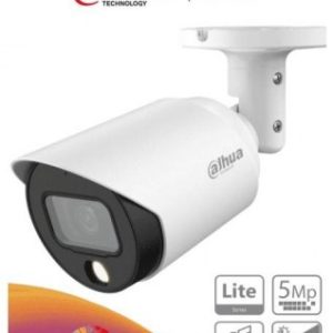 DAHUA HAC-HFW1509T-A-LED - Cámara Bullet Full Color de 5 Megapixeles/ Lente de 3.6 mm/ Micrófono Integrado/ Leds para 20 Metros/ Metalica/ IP67
