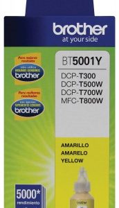 Botella de tinta Brother BT5001Y amarillo, rendimiento aproximado 5,000 páginas, compatible con DCPT220, DCPT520DW, DCPT720DW, MFCT920DW