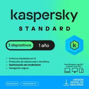 Kaspersky Standard 3 Dispositivos 1 Año (Anti-virus)