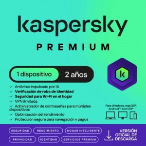 Kaspersky Premium 1 Dispositivo 2 Años Descarga Electrónica