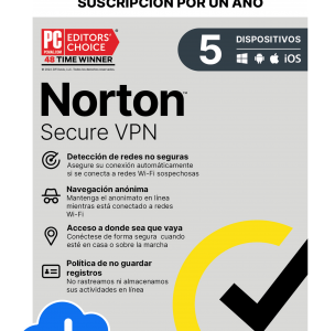 ESD Norton WiFi VPN P Seg 5 Dispositivos 2 Años 21437359