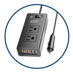 CDP XVU212 adaptador e inversor de corriente Interior 200 W Negro