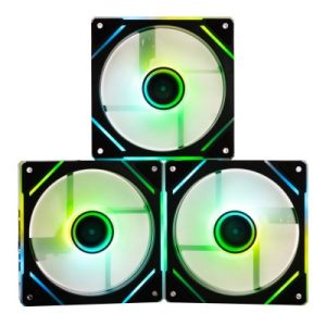 KIT DE 3 VENTILADORES NEGRO NA-0650N