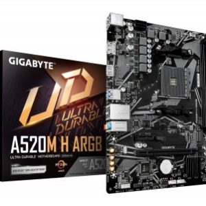TARJETA MADRE GIGABYTE MICRO ATX A520M H ARGB, DDR4, AM4, 64 GB, PARA AMD