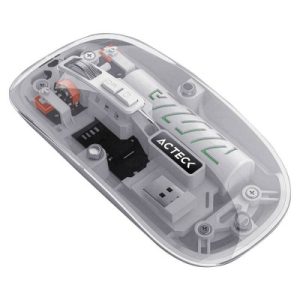 Mouse Inalámbrico Ultra Delgado Multidispositivo Aero One MI455G / hasta 3,200 DPI Ajustable  / 2.4 Ghz + Bluetooth 5.2 / 5 Botones / Recargable