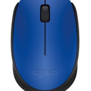 Mouse LOGITECH M170, Negro con detalles en Azul, 3 botones, RF inalámbrico