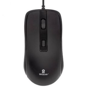 MOUSE ALÁMBRICO USB, BÁSICO, USB 1600 DPI, 3 BOTONES, COLOR NEGRO, 6007204 BROBOTIX