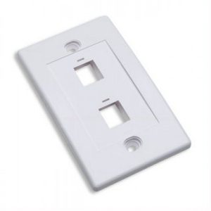 163293 TAPA (FACEPLATE) 2 PERFORACION COLOR BLANCO