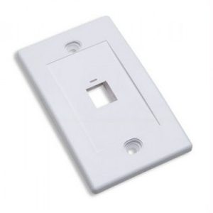 163286 TAPA (FACEPLATE) 1 PERFORACION COLOR BLANCO