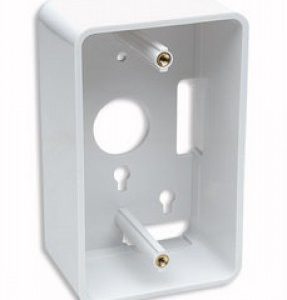 517874 Caja para pared de 4.7cm de profundidad color Blanco, La caja incluye tornillos de montaje.