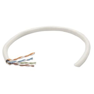 Bobina de cable de red UTP, Solida, 704663, Aluminio con recubrimiento de Cobre (CCA), 305m, CAT 6, Color Gris, 4 pares, 23AWG