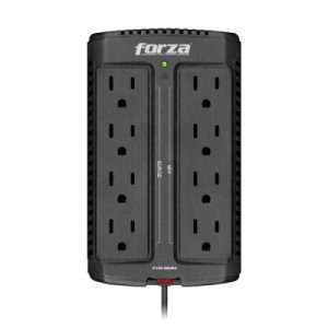 Regulador FORZA Capacidad de voltaje 900VA/450W. 8 tomas de corriente.