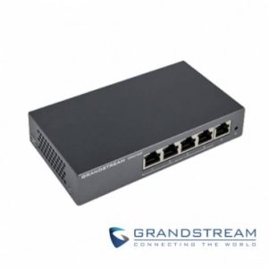 Switch No administrable, 5 puertos Gigabit, 4 puertos PoE 802.3 af/at, 30W máximo por pto., gabinete metálico para escritorio o pared.