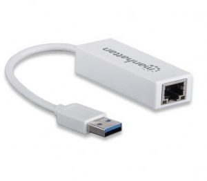 506847 Adaptador USB 3.0 a RJ-45 GB Ethernet, Agrega una conexión de red Gigabit de alta velocidad a computadoras potátiles.