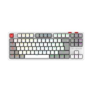 Teclado Gamer Inalámbrico LEVEL PRO GK990 Balam Rush Legend Series, Color Blanco/Gris. BR-940375