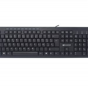 Teclado Multimedia Naceb Technology NA-0109, Estándar, Negro, Alámbrico
