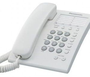 PANASONIC Telefono analogico, marcador rapido de 10 numeros para pared/escritorio, Blanco
