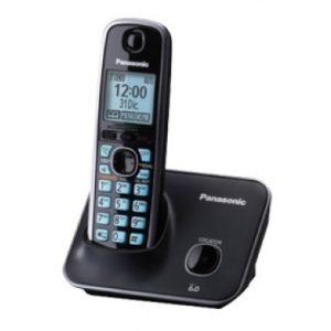 PANASONIC Telefono Inalambrico, Pantalla de 1.8, Ecualizador, Alarma, bloqueo de llamadas, Altavoz, negro