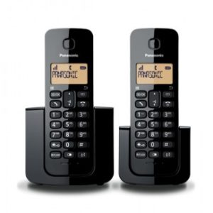 PANASONIC 2 Telefonos Inalambrico, Pantalla de 1.4,  Alarma, Stand by, ECO, DECT, negro